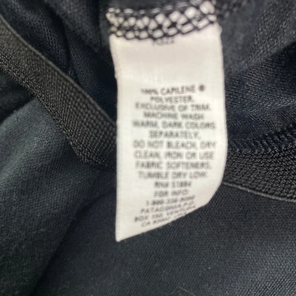 Patagonia Mens L Capilene Base Layer Pants Black Thermal Leggings Made USA